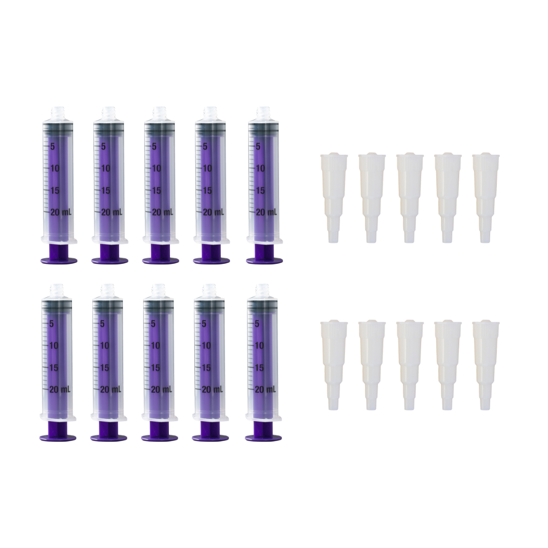 Vesco Medical ENFit Syringe 20ml with ENFit Transition Connector Tips