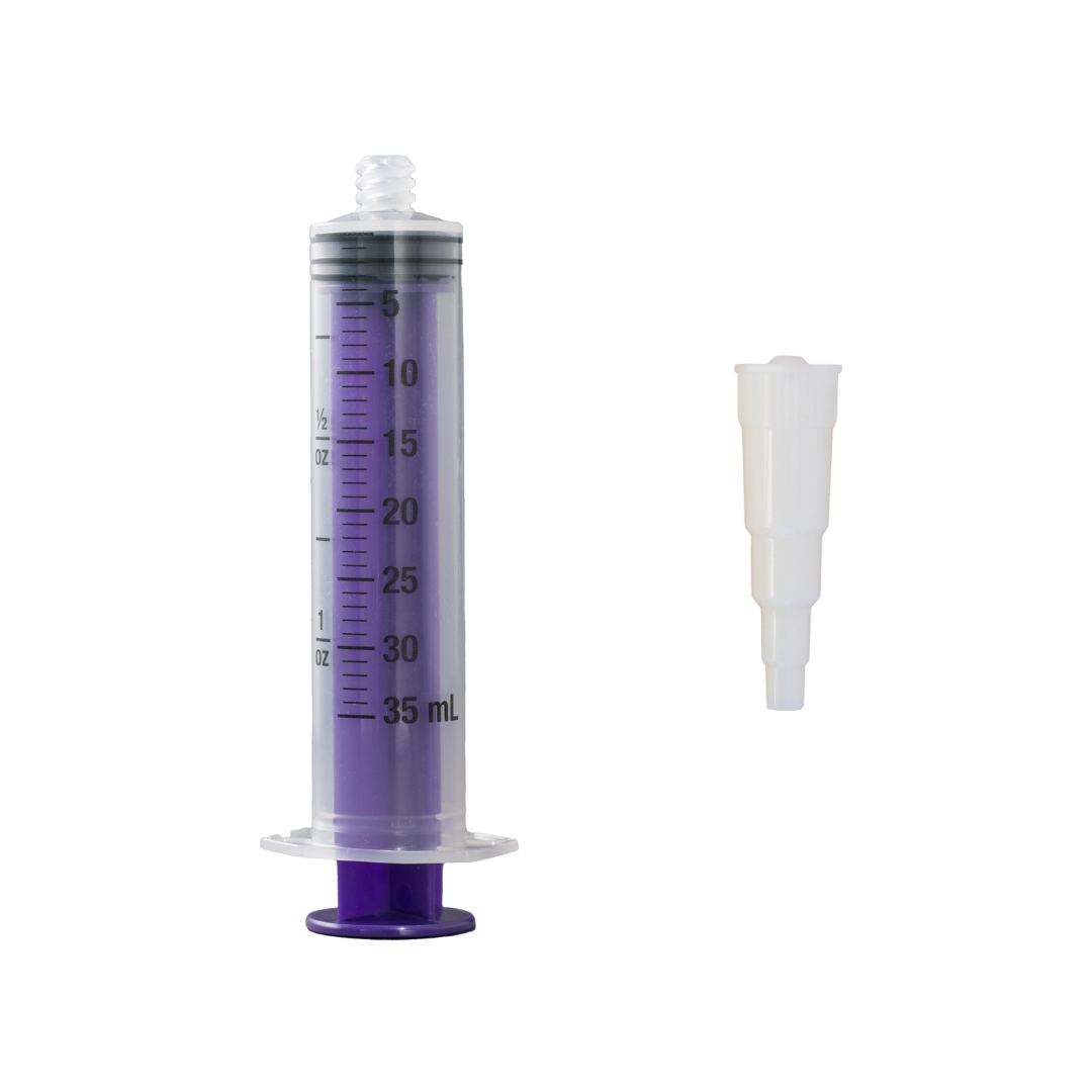 Vesco Medical ENFit Syringe 35ml with ENFit Transition Connector Tips