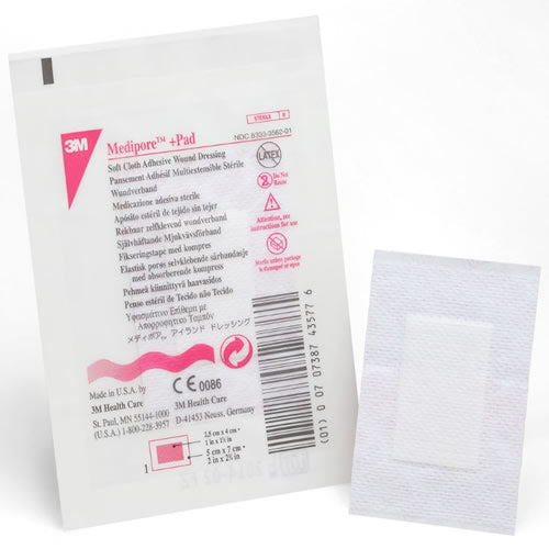 3M Medipore Pad Soft Cloth Adhesive Dressing 3562
