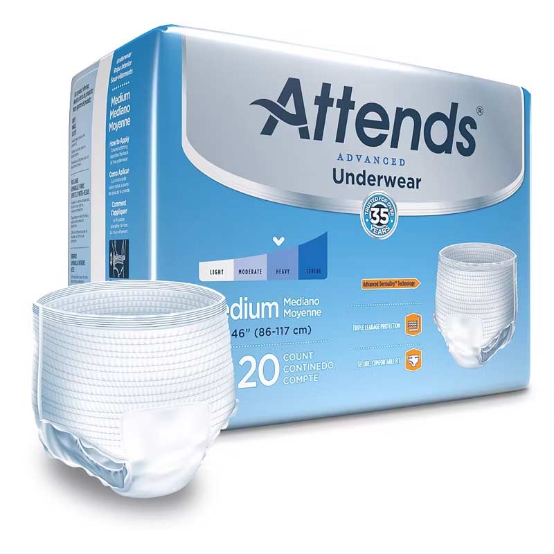 Attends Advanced Underwear, Large 44" to 58" (170 - 210 lbs.)