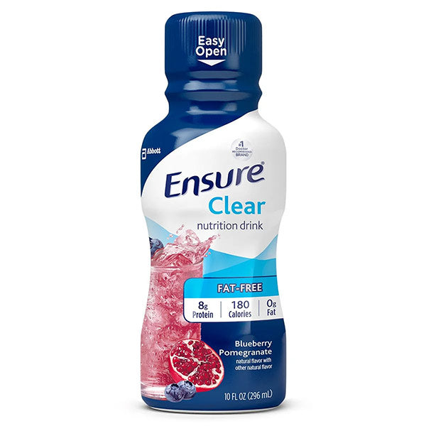 Ensure Clear Nutrition Drink, Blueberry Pomegrante, Ready-to-Drink, Retail, 10 fl oz