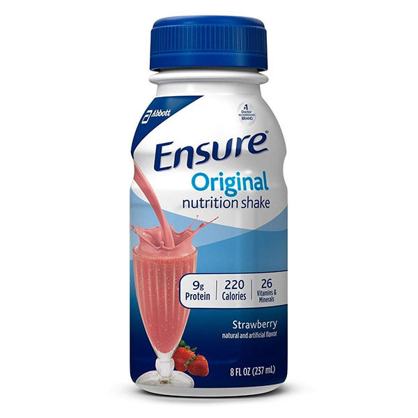 Ensure Ready-to-Drink Strawberry Retail 8 oz Bottle, Gluten-free, Low-residue