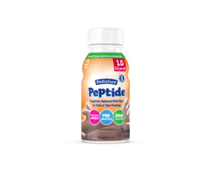PediaSure Peptide 1.0 Cal, Chocolate, 8 fl. oz. Institutional Bottle