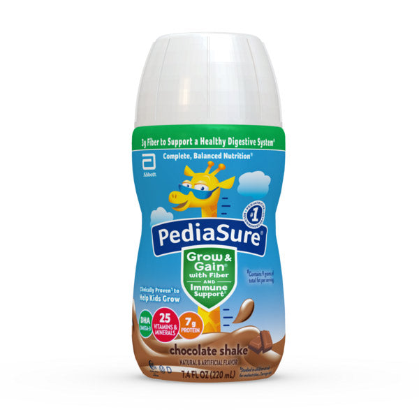 Pediasure Grow & Gain With Fiber, Chocolate, 7.4 fl. oz. Retail Bottle