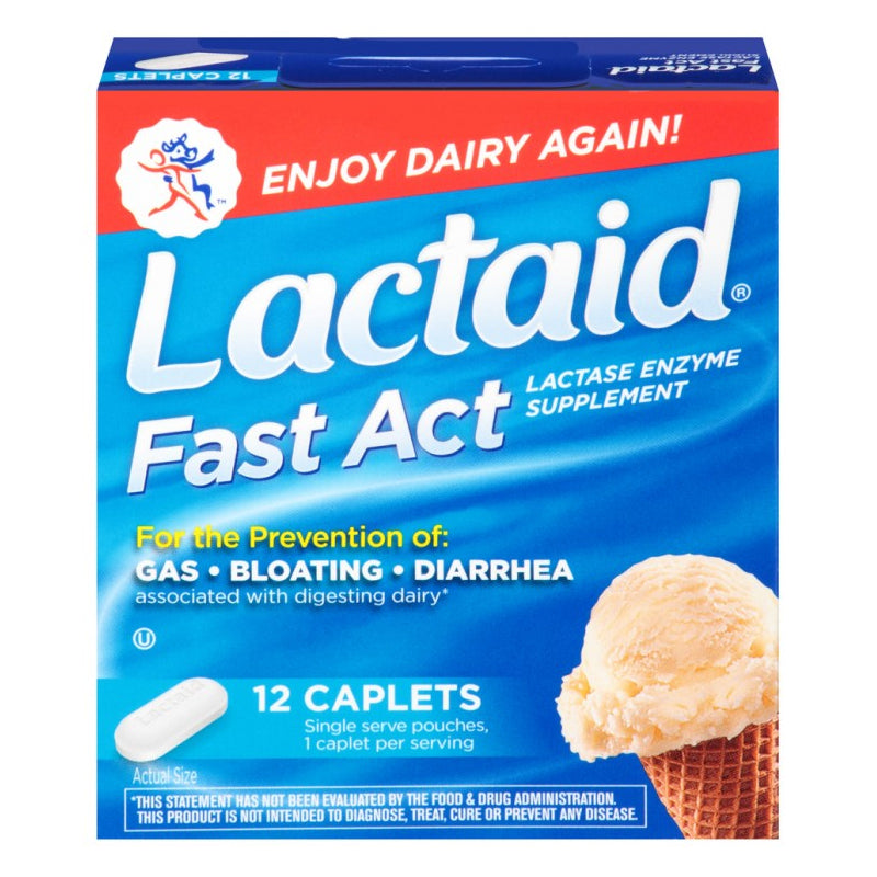 Johnson & Johnson Lactaid Fast Act Lactase Enzyme Supplement, Caplets