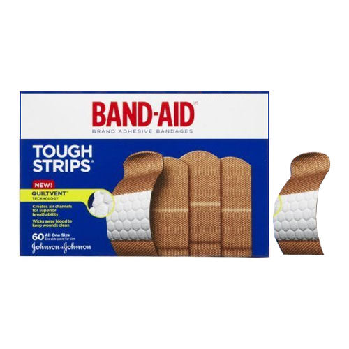 Johnson & Johnson Band-Aid Tough Strips Adhesive Bandage, All One Size