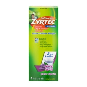 Children's Zyrtec 1mg Grape Syrup, 4 fl oz
