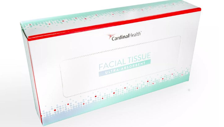 Cardinal Health Premium 2-Ply Facial Tissue, 8'' x 8.3'' Sheet, 100 Count