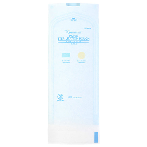 Cardinal Health Paper Sterilization Pouch, Self Seal, Steam/EO Gas, 3.5" x 8.75"