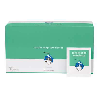 Cardinal Health Castile Soap Towelette, 4-8/9" x 7-4/5"