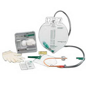 Bardex 100% Silicone Drain Bag Foley Tray with 16Fr Foley Catheter, 2000mL Drain Bag, Anti-Reflux Chamber, Tamper-Evident Seal