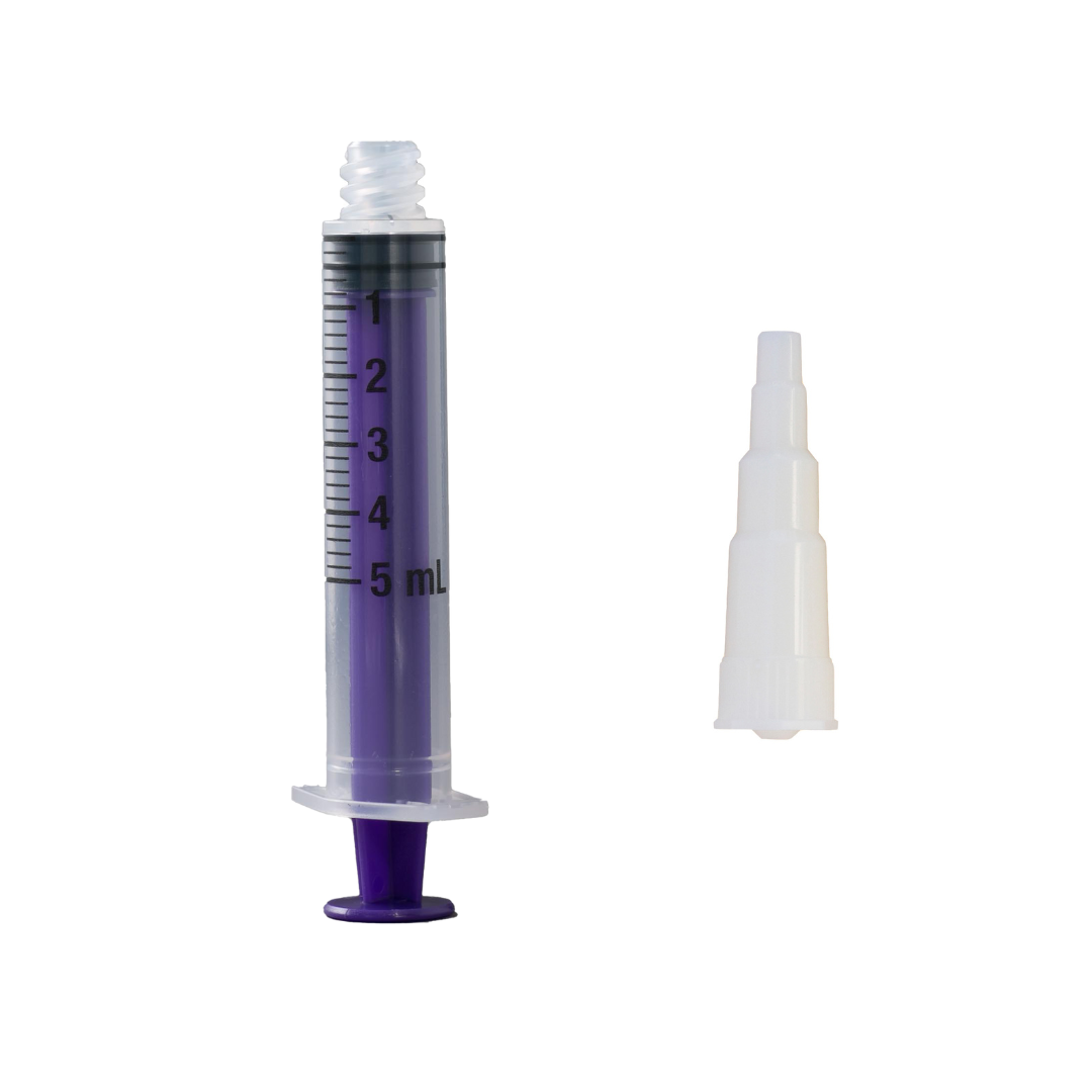 Vesco Medical ENFit Syringe 5ml with ENFit Transition Connector Tips
