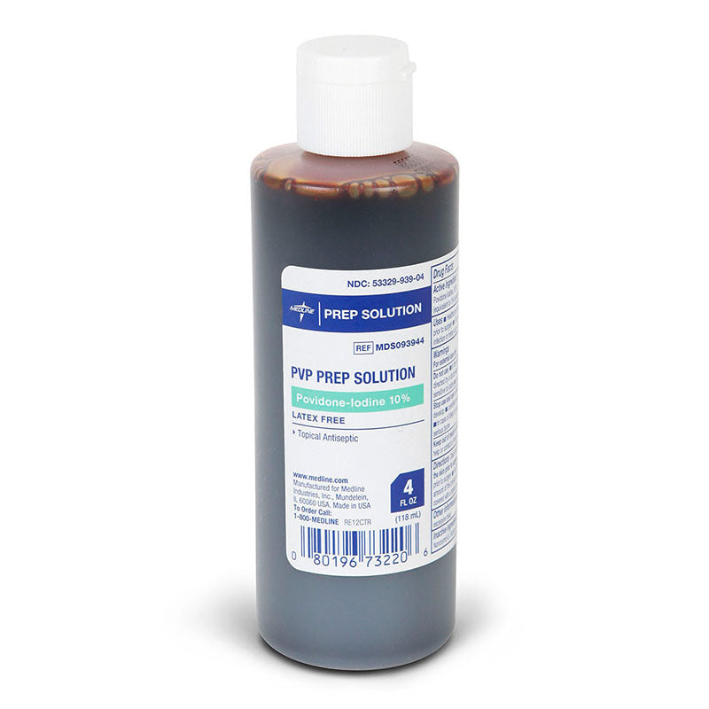 Povidone Iodine Prep Solution 10% USP, 4 oz. Bottle