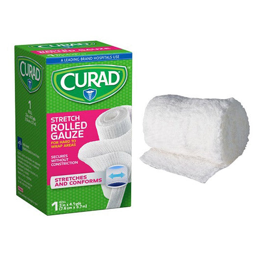 Curad Rolled Gauze Bandage, 3" x 4-1/10 yds