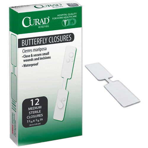 Medline Curad Adhesive Bandage, Butterfly Closure