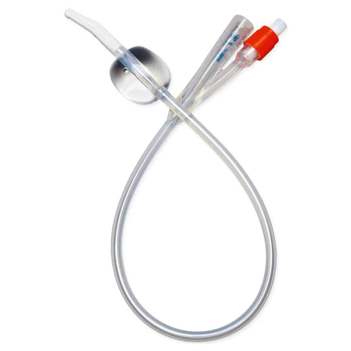 Medline SelectSilicone Foley Catheter, 100% Silicone, 2-Way, Coude-Tip, 18Fr OD, 10mL Capacity