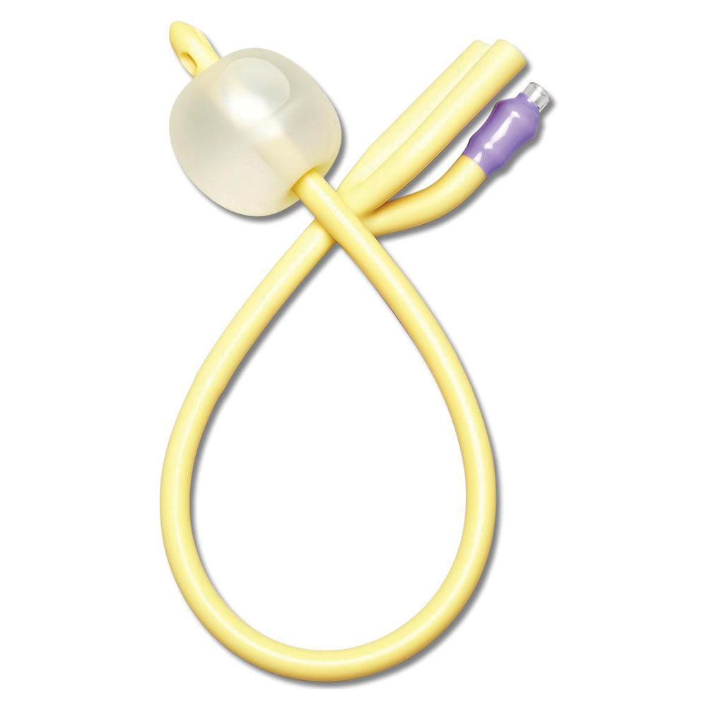 Medline 3-Way Silicone-Elastomer Coated Latex Urethral Foley Catheter, 16Fr OD, 30mL