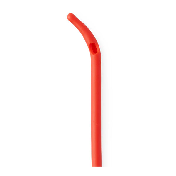 Medline Red Rubber Latex All-Purpose Intermittent Catheter, 16 Fr, 16", Coude Tip