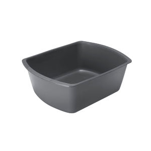Medline Industries Rectangular Wash Basin 8 qt, 13-1/4" L x 10" W x 3-3/4" D, Graphite/Mauve, Plastic