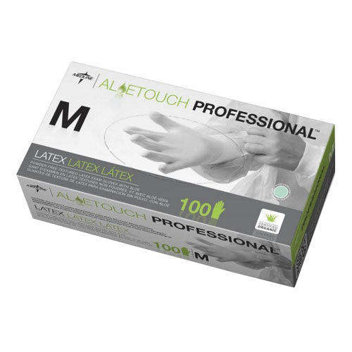 Medline Aloetouch Powder-Free Latex Exam Glove, Medium
