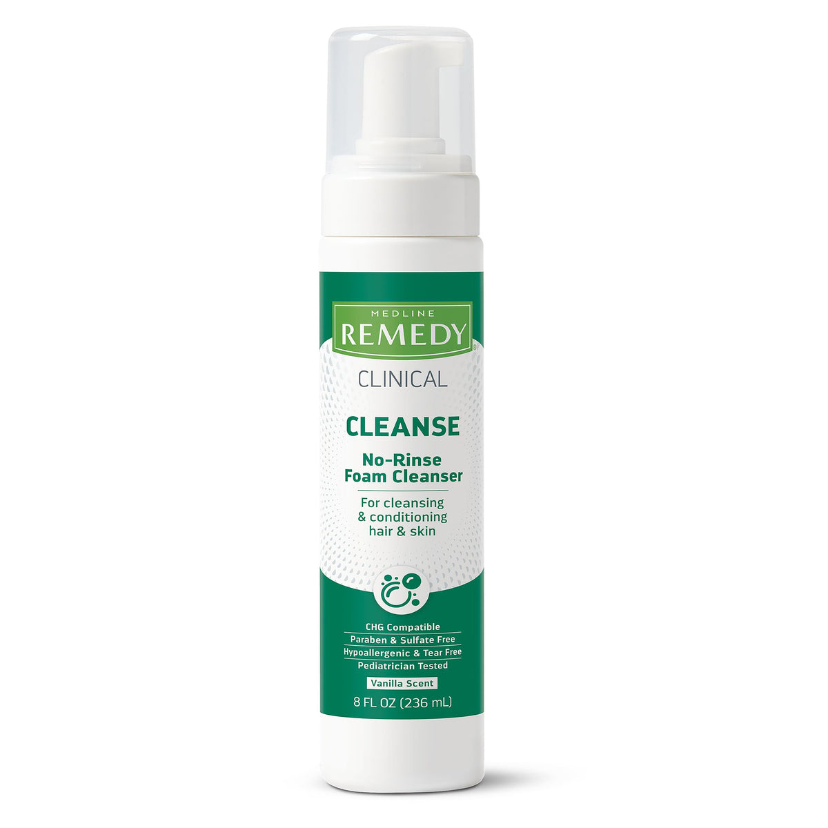 Remedy Clinical No-Rinse Foam Skin Cleanser, Vanilla Scent, 8 oz