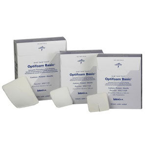 Medline Optifoam Basic Polyurethane Foam Dressing, with Fenestration, 3" x 3"