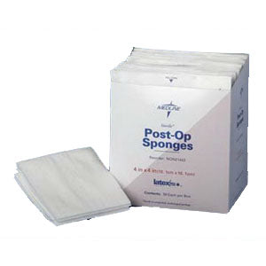 Medline Industries Sterile Post-Op Gauze Sponge 4" L x 3" W, 2'S, Absorbent Cellulose