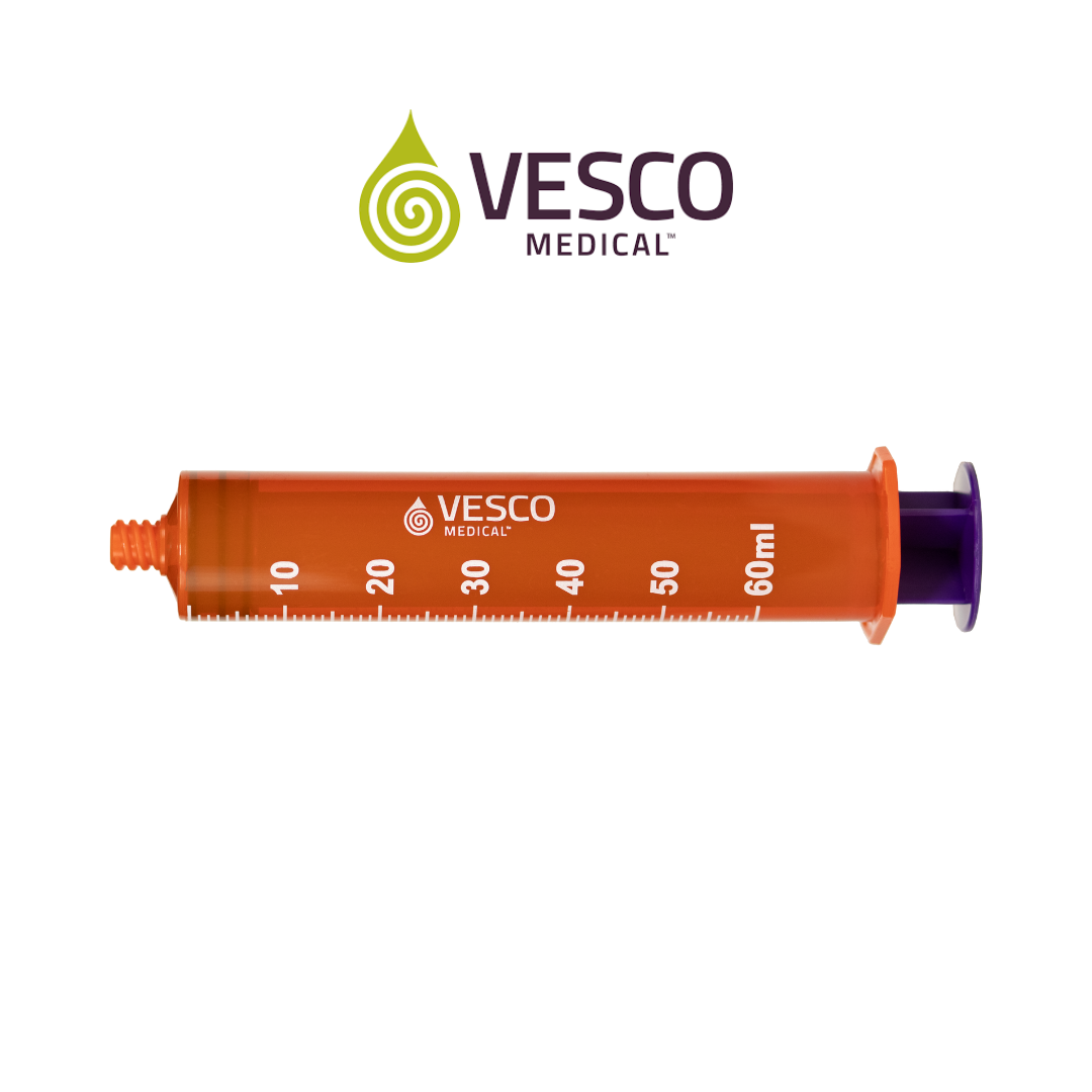 Vesco Medical ENFit Amber Syringes 60ml