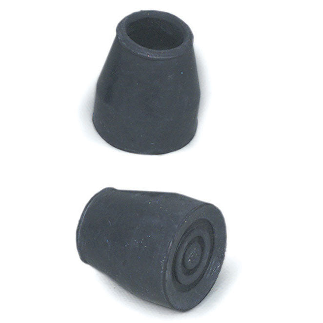 DMI Walker/Cane/Commode Replacement Tips #16 1/2", Black, Latex