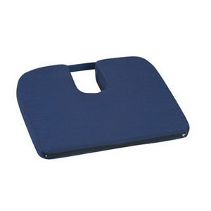 DMI Sloping Coccyx Cushion 15" x 14" x 1-1/2", Navy, Latex-free