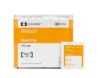 Kendall Webcol Alcohol Preps Large, 2 ply 55MWAPL