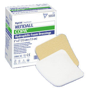 Cardinal Health AMD Antimicrobial Polyurethane Foam Wound Dressing, 2" x 2"