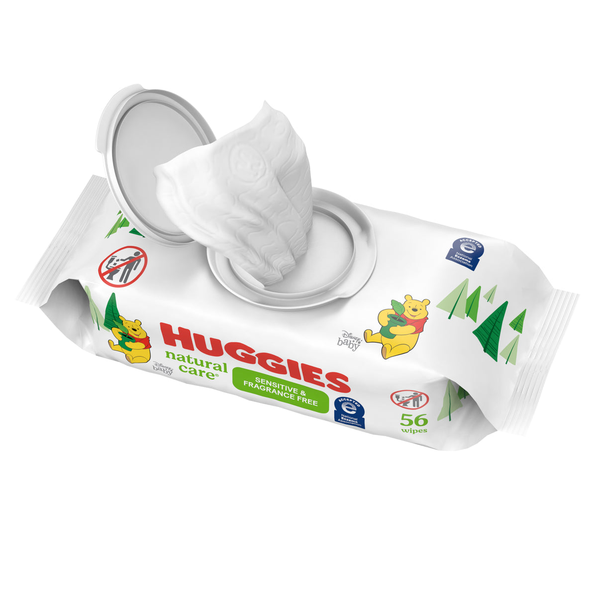 Kimberly Clark Huggies Natural Care Baby Wipes, Fragrance-Free, 6-5/7" x 7-5/7"