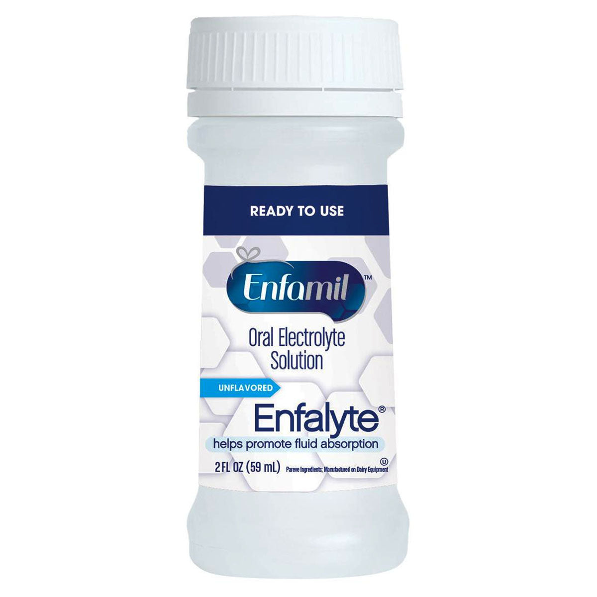 Mead Johnson Enfamil Enfalyte Oral Electrolyte Solution, Ready to Use, Nursette Bottle, 2 oz, Unflavored