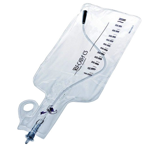 Coloplast Self-Cath Closed System Catheter, with Collection Bag, 8Fr, 16" 1100 mL
