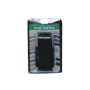 Posey Premium EZ Clean Gait Belts With Spring-Loaded Buckle Standard, Black, Fits Up to 58" Waist Size