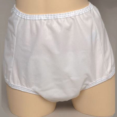 Salk CareFor One-Piece Pull-On Brief with Waterproof Safety Pocket Medium 30" to 36", White
