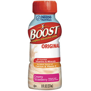 Nestle Boost Original Nutritional Creamy Strawberry Drink 8 oz, Ready-to-Drink, 240 Cal