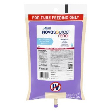 Nestle Healthcare Nutrition Novasource Renal Nutritional Support SpikeRight 1000mL Container, 475kCal/237mL, Lactose-free, Gluten-free