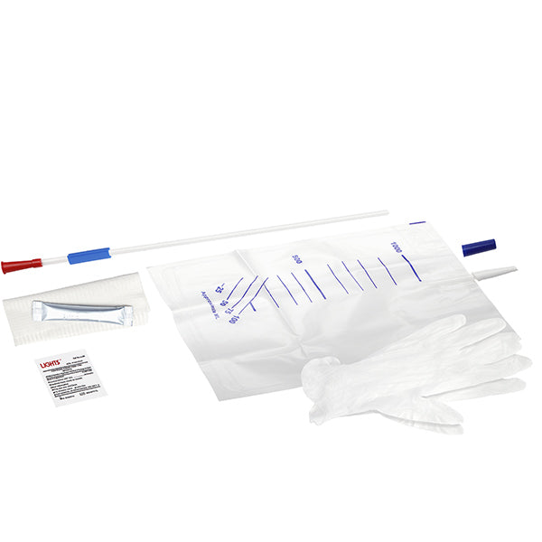 SimPro Set Male Closed System Intermittent Catheter, 8 Fr, 16"