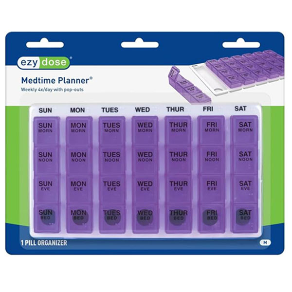 Apothecary Products One-Day-at-a-Time Pill Organizer 8" L x 5" W x 3/4" D