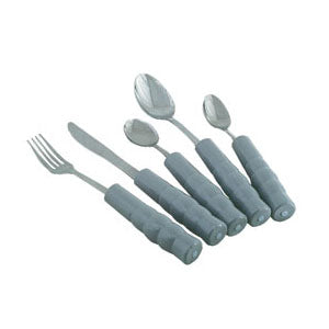 Alimed Weighted Handle Teaspoon 1" dia., Grey, Stainless Steel