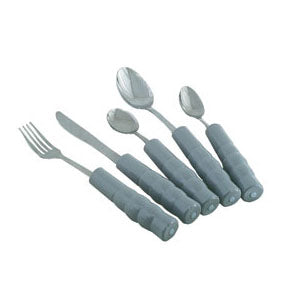 Alimed Weighted Handle Fork 1" dia., Grey, Stainless Steel