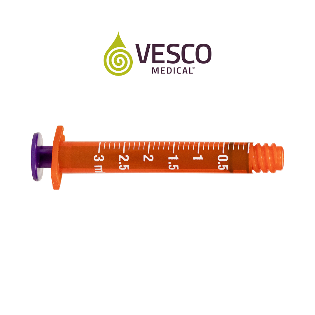 Vesco Medical ENFit Amber Syringes 3ml