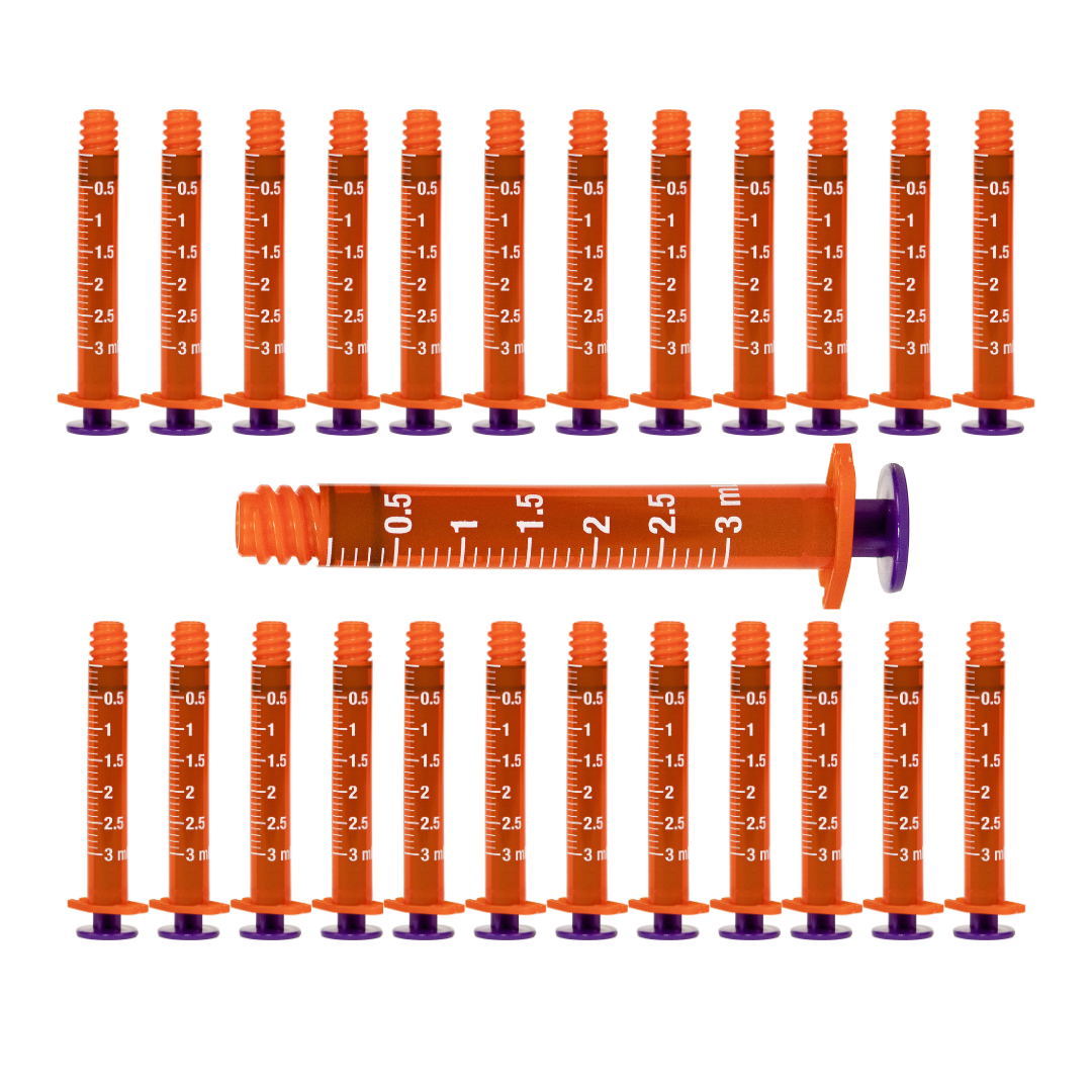 Vesco Medical ENFit Amber Syringes 3ml