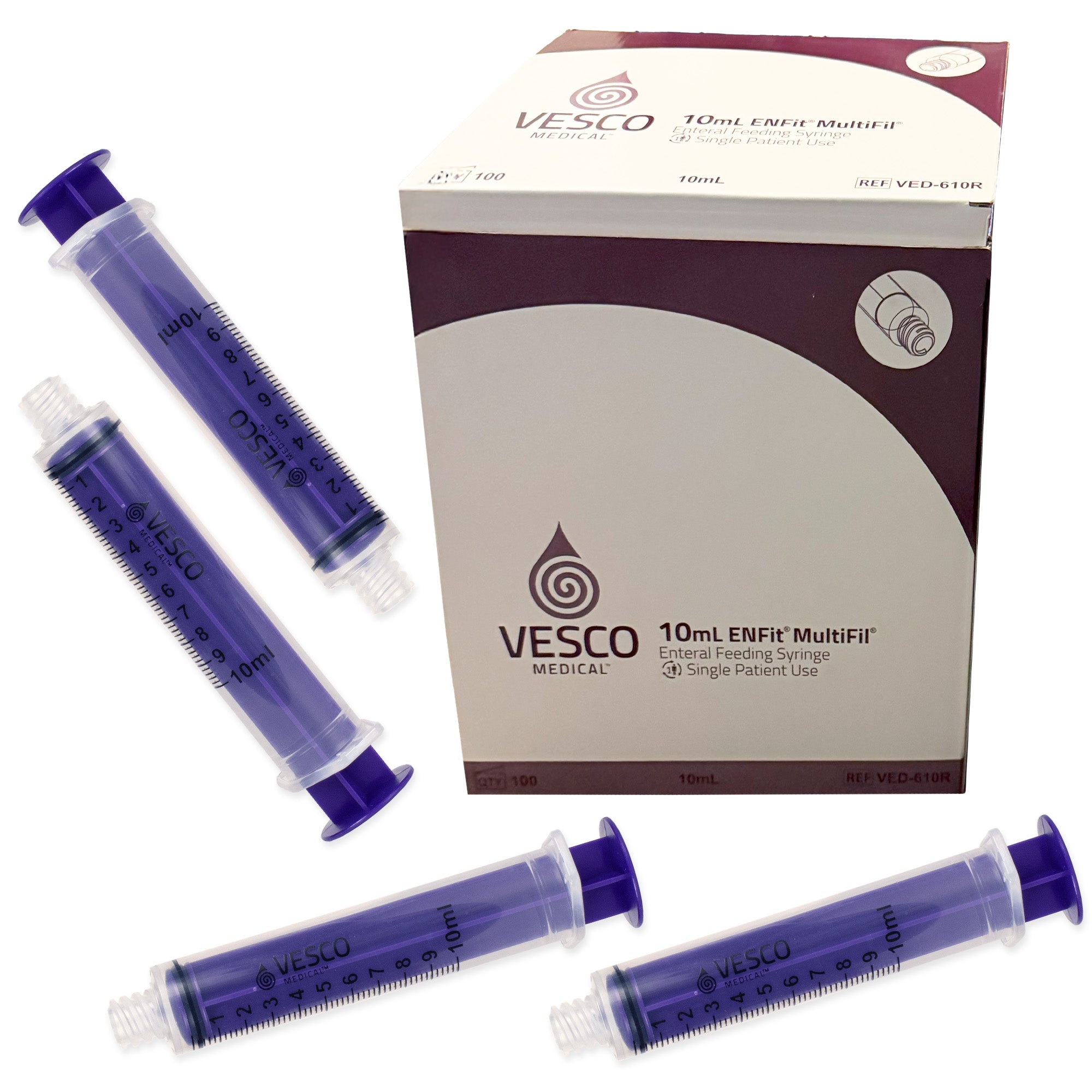 Multifil™ Reusable ENFit Tip Syringe w/Cap, 10ML - Non-Sterile