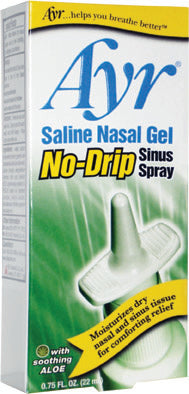 Ayr Saline Nasal Gel No-Drip Sinus Spray, 0.75 fl oz