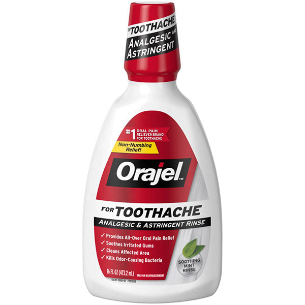 Orajel Toothache Rinse, 16 oz