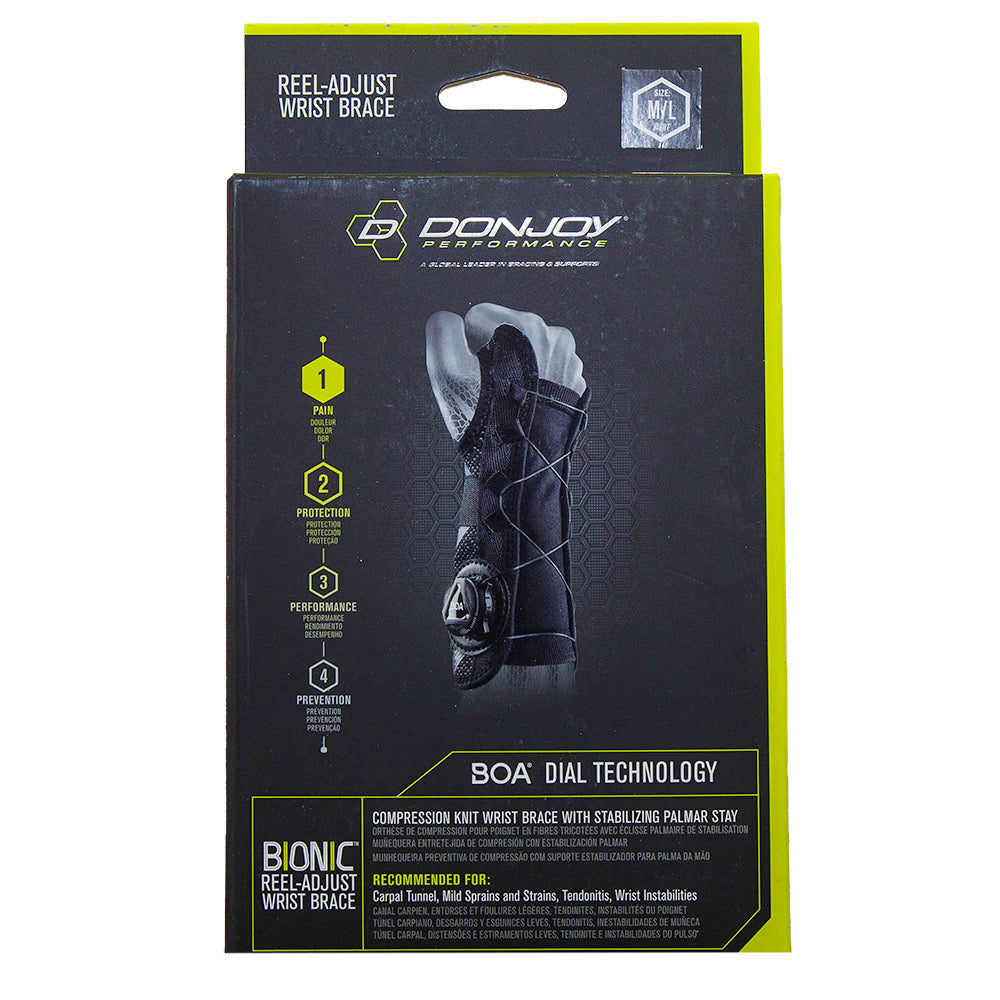 DonJoy Performance Bionic Reel-Adjust Wrist Brace, Left