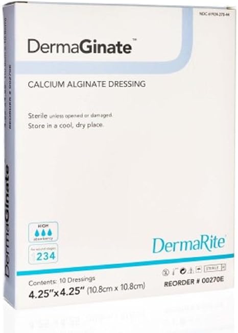 Dermarite DermaGinate™ Calcium Alginate Wound Dressing, 4.25" x 4.25"